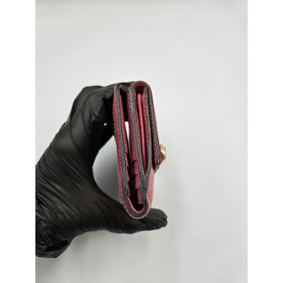 Gucci GG Canvas Pink Leather Trim Trifold Wallet Small Preowned Designer - Picture 6 of 11